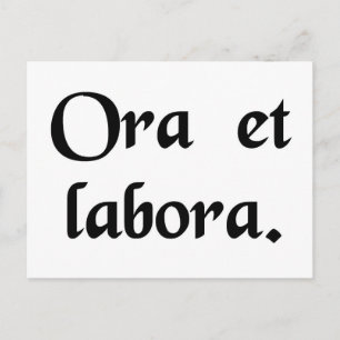 Carte Postale Priez et travaillez.