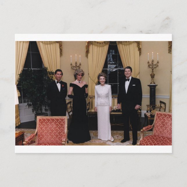 Carte Postale Prince_Charles,_Princess_Diana,_Nancy_Reagan,_et_ (Devant)