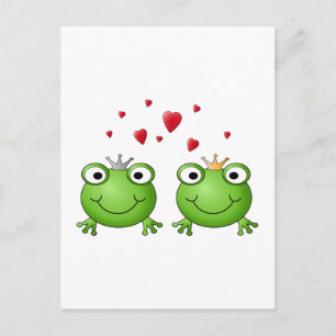 Carte Postale Prince de la grenouille et Princesse de la grenoui