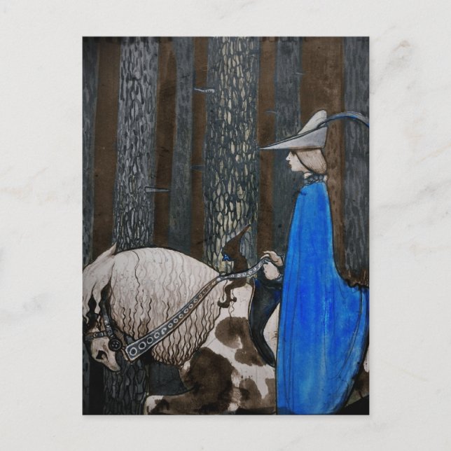 Carte Postale Prince et Tomte (Gnome) dans la forêt (Devant)