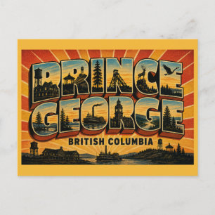 Carte Postale Prince George BC Capitale du Nord