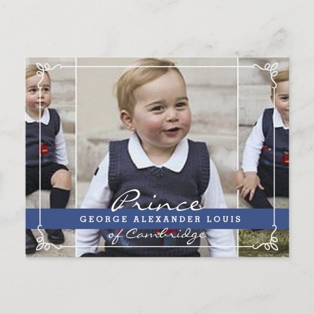 Carte Postale Prince George - William & Kate (Devant)