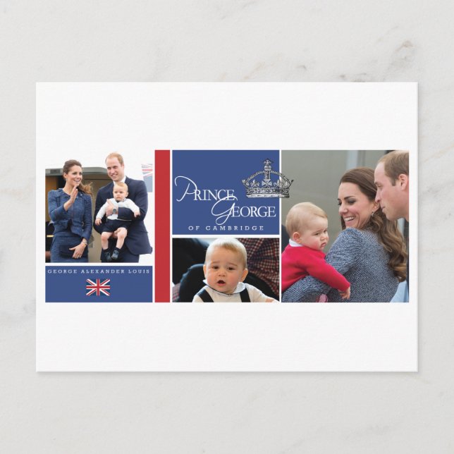 Carte Postale Prince George - William & Kate (Devant)