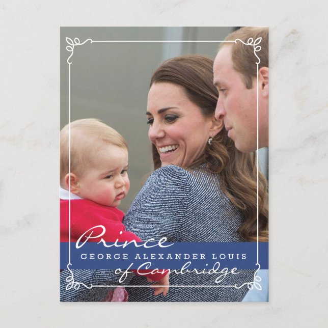 Carte Postale Prince George - William & Kate (Devant)