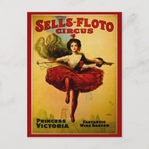 Carte Postale Princess Victoria Vintage Circus