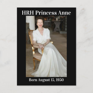 Carte Postale Princesse Anne née le 15 août 1950