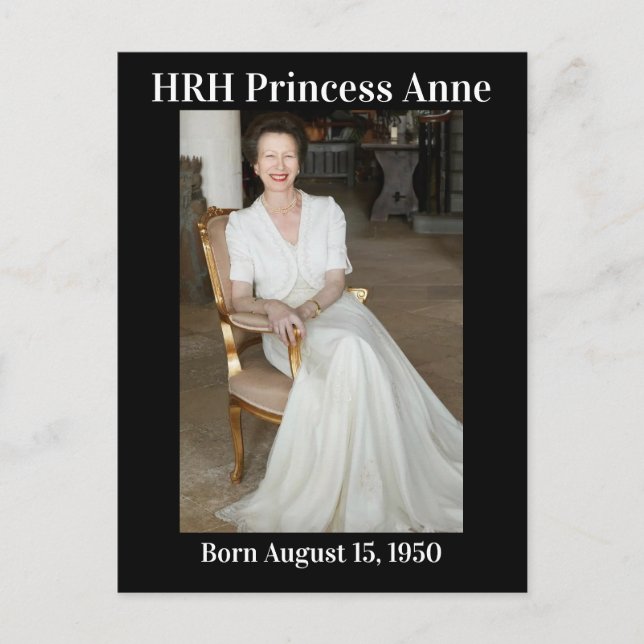 Carte Postale Princesse Anne née le 15 août 1950 (Devant)