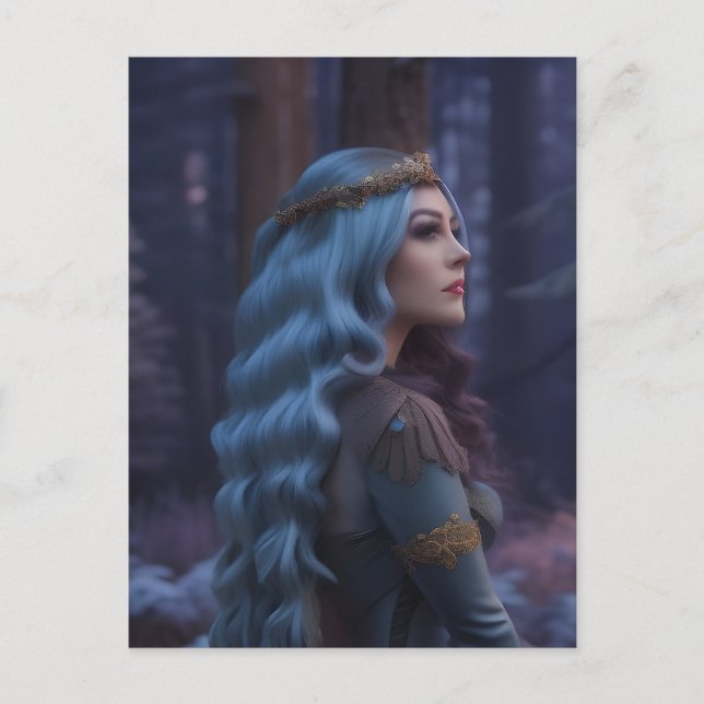 Carte Postale Princesse dans la forêt (Devant)