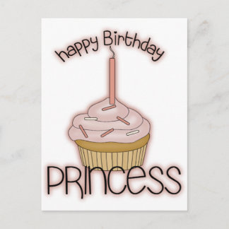 Carte Postale Princesse de joyeux anniversaire