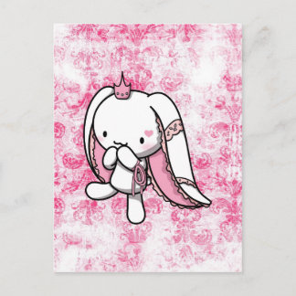 Carte Postale Princesse des Coeurs Lapin Blanc