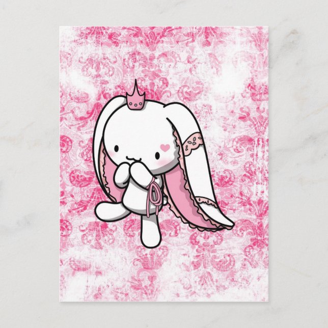 Carte Postale Princesse des Coeurs Lapin Blanc (Devant)