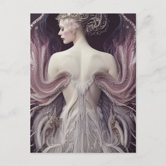 Carte Postale Princesse du cygne rose (Devant)