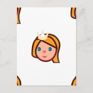 Carte Postale princesse emoji