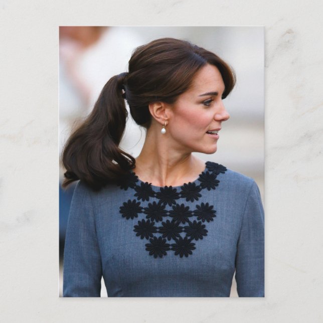 Carte Postale Princesse Kate gris gris stylisé (Devant)