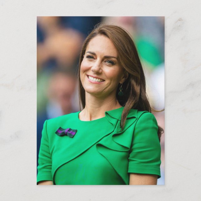 Carte Postale Princesse Kate vert stylisé (Devant)