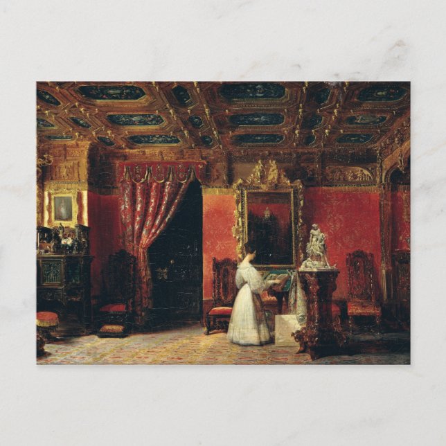 Carte Postale Princesse Marie d'Orléans dans son Studio gothique (Devant)