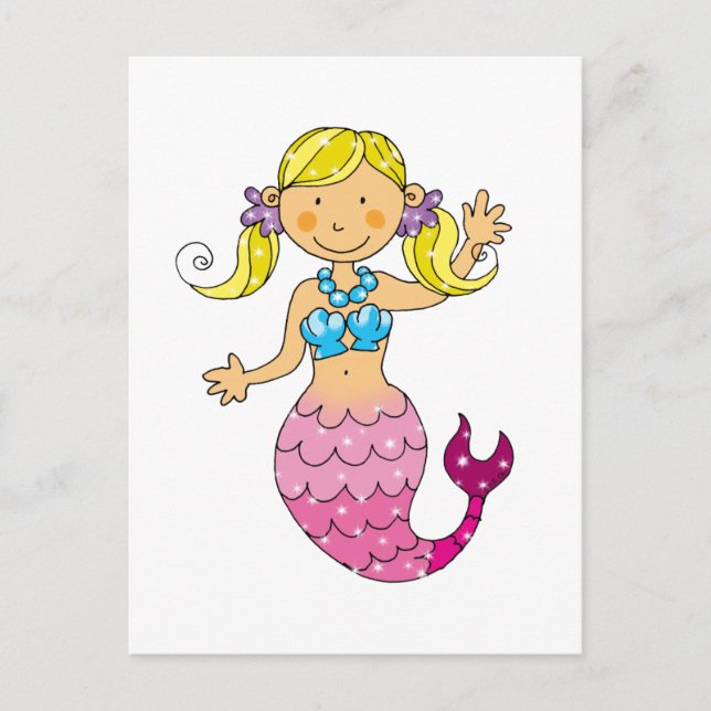 Carte Postale princesse mermaid (Devant)