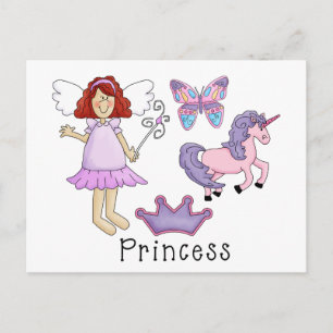 Carte Postale Princesse Unicorn