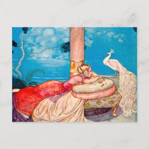 Carte Postale Princesse & White Peacock Créer la magie