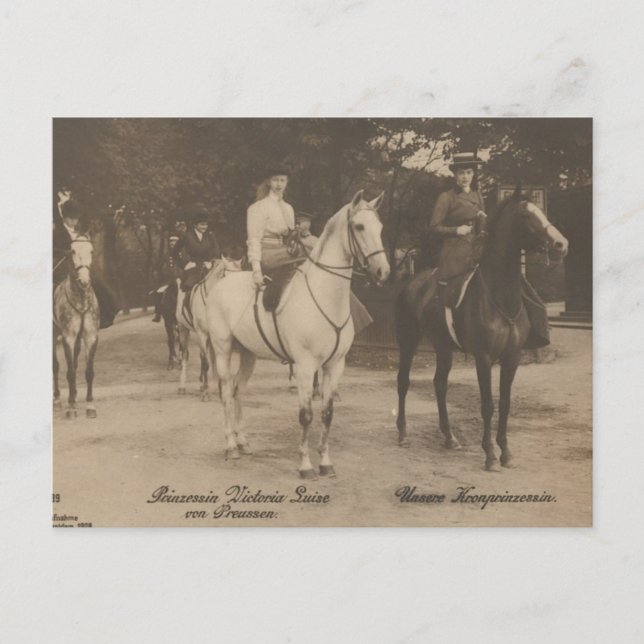 Carte Postale Princesses à cheval sur le côté #056SS (Devant)