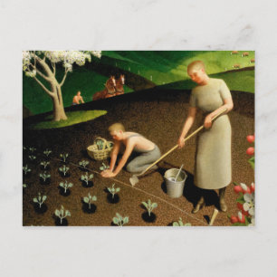 Carte Postale Printemps dans le pays, 1941 par Grant Wood