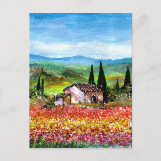 CARTE POSTALE PRINTEMPS DANS LE PAYSAGE TOSCANE (Devant)