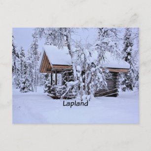 Carte Postale Printemps en Laponie, peinture d'art fin,
