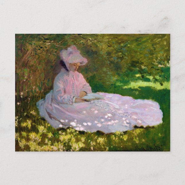 Carte Postale Printemps par Claude Monet (1872) (Devant)