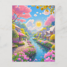 Printemps rose fleurit Pittoresque Riverside Natur
