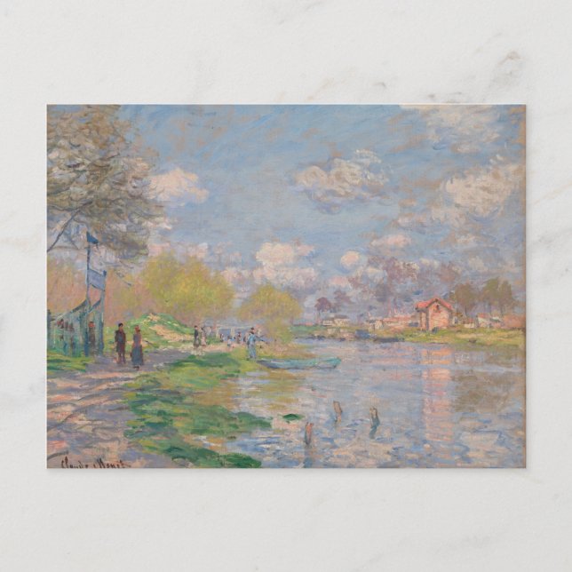 Carte Postale Printemps sur la Seine par Monet Impressionniste (Devant)
