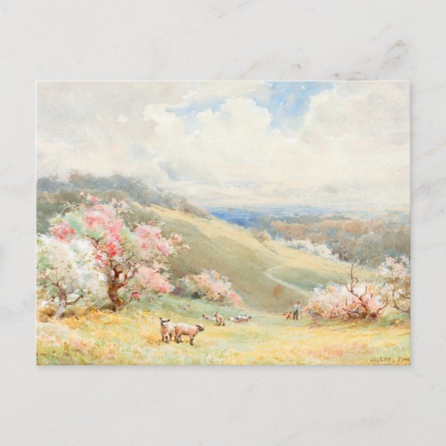 Carte Postale Printemps Vintage par Joseph Rubens Powell (Devant)