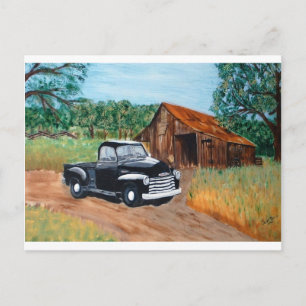 Carte Postale Prise en charge Chevy et une ancienne grange