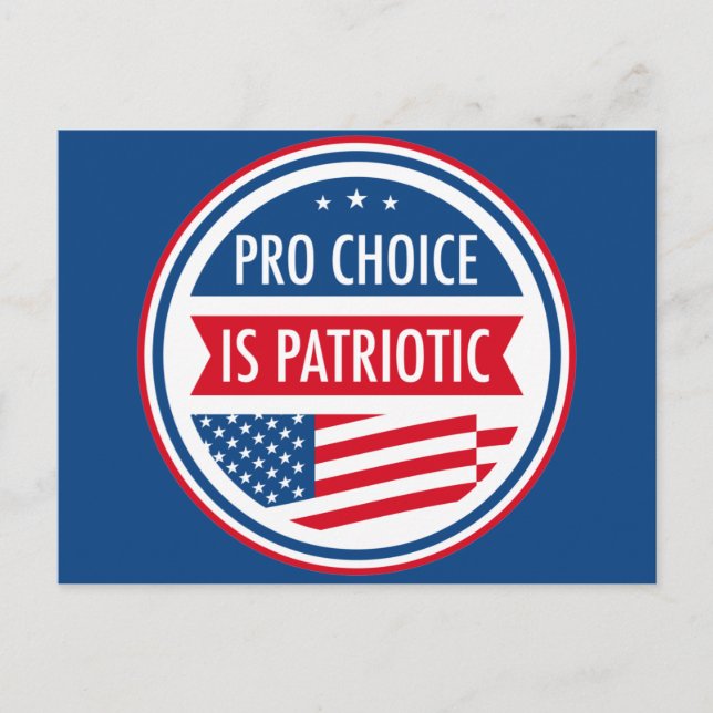 Carte Postale Pro Choice est la liberté patriotique des femmes a (Devant)