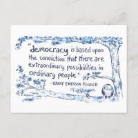 Carte postale pro-démocratie