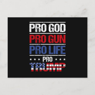Carte Postale Pro God Pro Gun Anti-avortement Pro Trump Election
