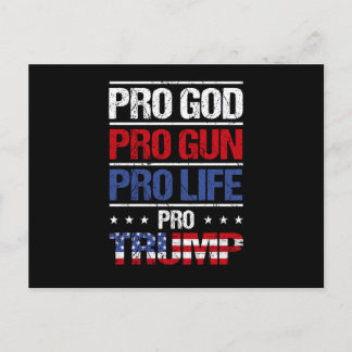 Carte Postale Pro God Pro Gun Anti-avortement Pro Trump Election