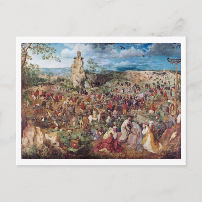 Carte Postale Procession au Calvaire, Pieter Bruegel (Devant)