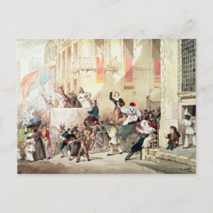 Carte Postale Procession de cirque en Italie, 1830