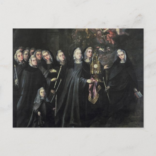 Carte Postale Procession de saint Clare avec l'Eucharistie (Devant)