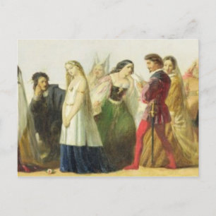 Carte Postale Procession des personnages de Shakespeare (huile s