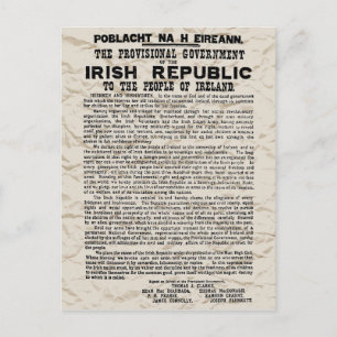 Carte Postale Proclamation de Pâques sur la République d'Irlande