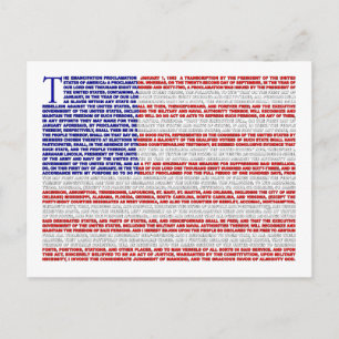 Carte Postale Proclamation d'émancipation