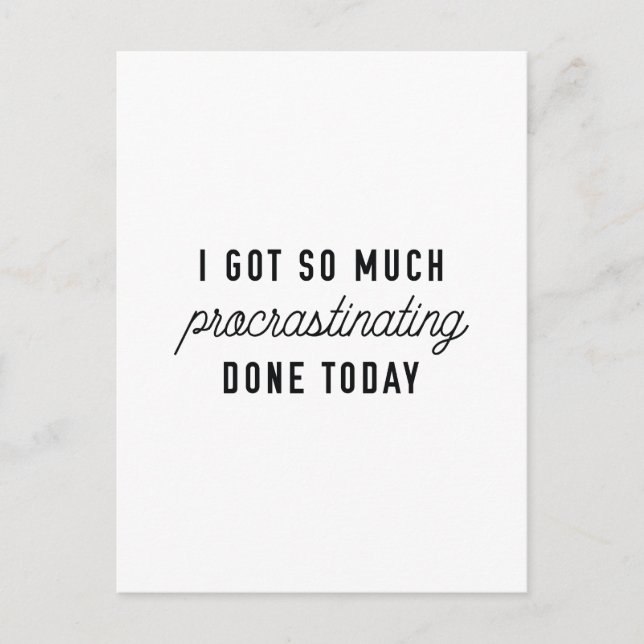 Carte Postale Procrastinant (Devant)