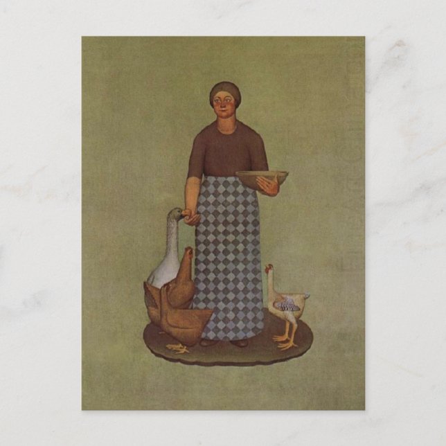 Carte Postale Produit de l'Iowa par Grant Wood (Devant)