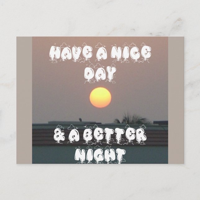 Carte Postale Produit de Personnaliser de jour Nice (Devant)