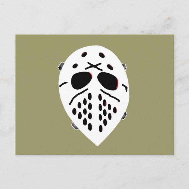 Carte Postale Produits de masque de hockey déplaisant (Devant)