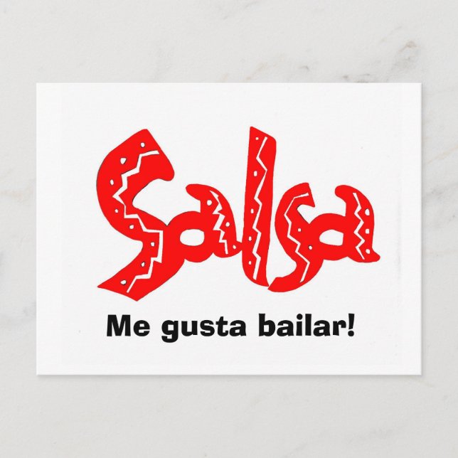 Carte Postale Produits du logo Salsa Dance ! (Devant)