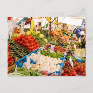 Carte Postale Produits frais sur le marché agricole