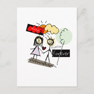 Carte Postale Produits "Toujours Ensemble Pour Toujours"