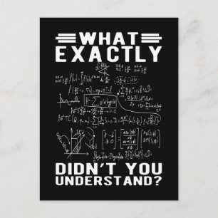 Carte Postale Prof de physique mathématicien drôle Nerd de la sc